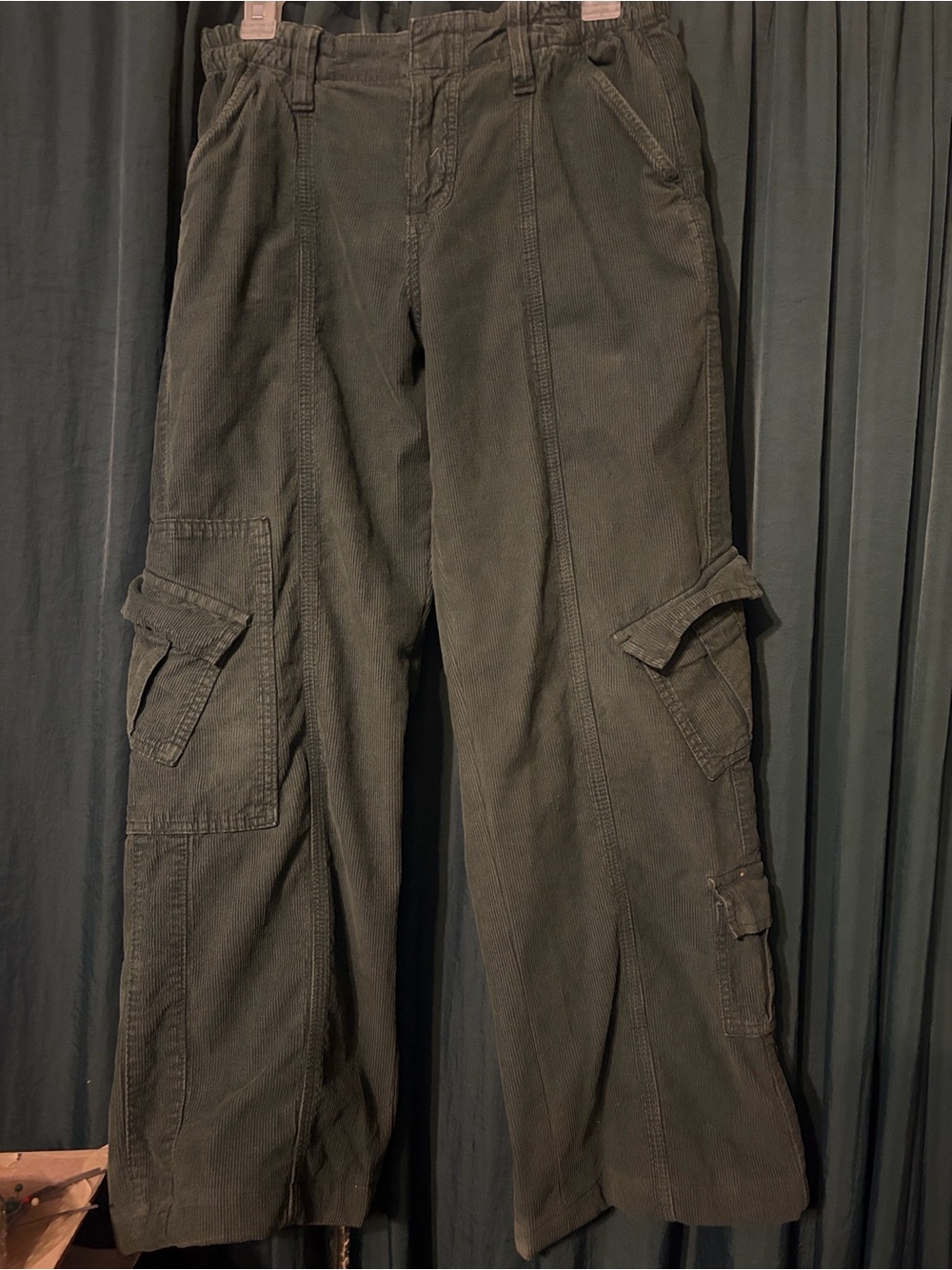 BDG Olive Green Wide-Leg Cargo Pants